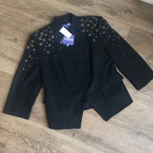 Vivienne Tam | NWT sequin wool black blazer. size 12
